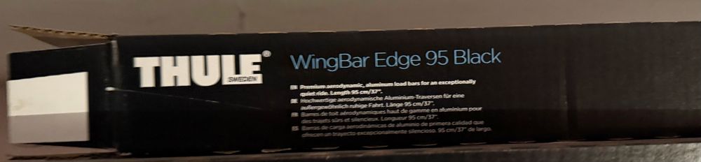 Bagaznik bazowy belki Thule WingBar Edge Czarne Audi A4 B9 zestaw