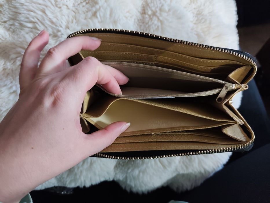 Portfel skórzany czarny włoski