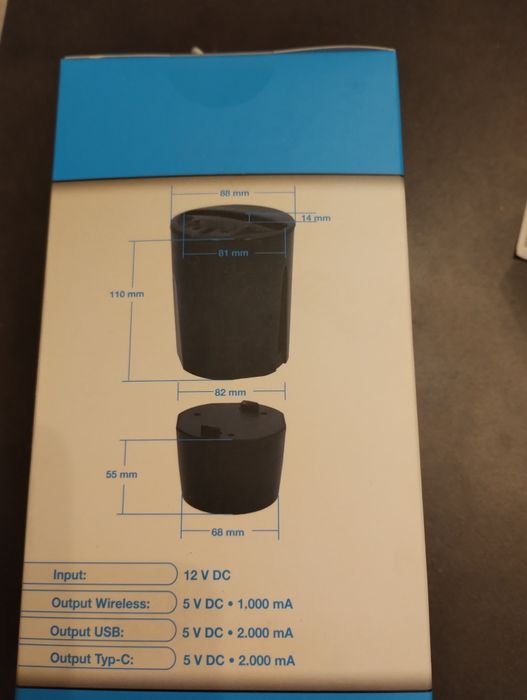 Ładowarka indukcyjna Kubek do auta