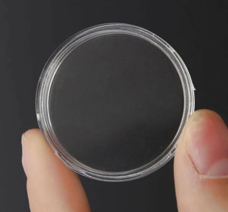 Caixa com 100 cápsulas de 30mm p/ moedas de 5€