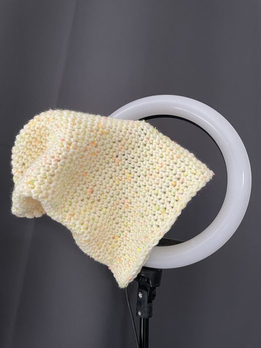 Czapka Boho Smerfetka ręcznie robiona na szydełku Handmade