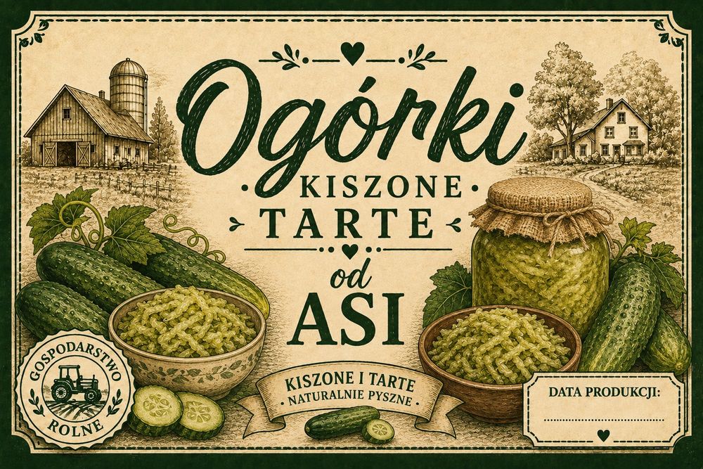 Ogorki kiszony  tarty z własnego gospodarstwa  7zł/kg
