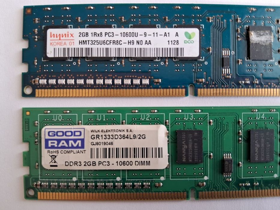 Оперативна пам'ять DDR3 2Gb 10600 1333MHz 2 шт = 4Gb