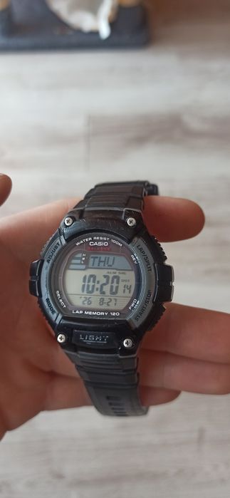 Zegarek sportowy Casio W-S220 Tough Solar Lap Memory 120 sprawny