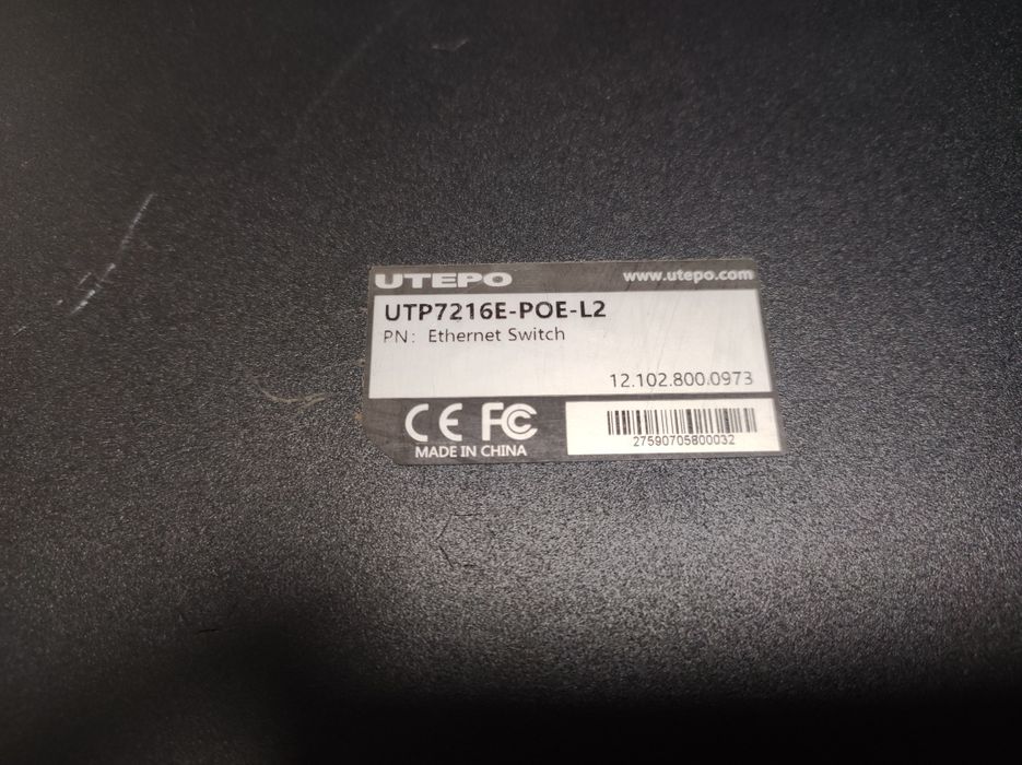 Комутатор UTEPO 16 канальный с РОЕ