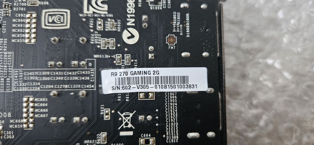 Uszkodzona karta graficzna MSI R9 270 2gb gaming