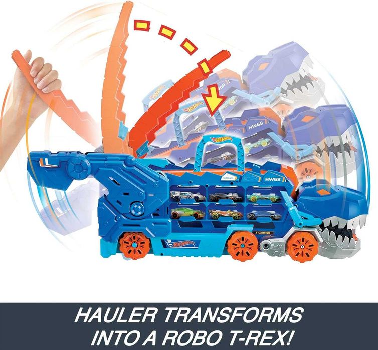 Мега-транспортер Hot Wheels City Неймовірний Ті-рекс 2 в 1 HNG50