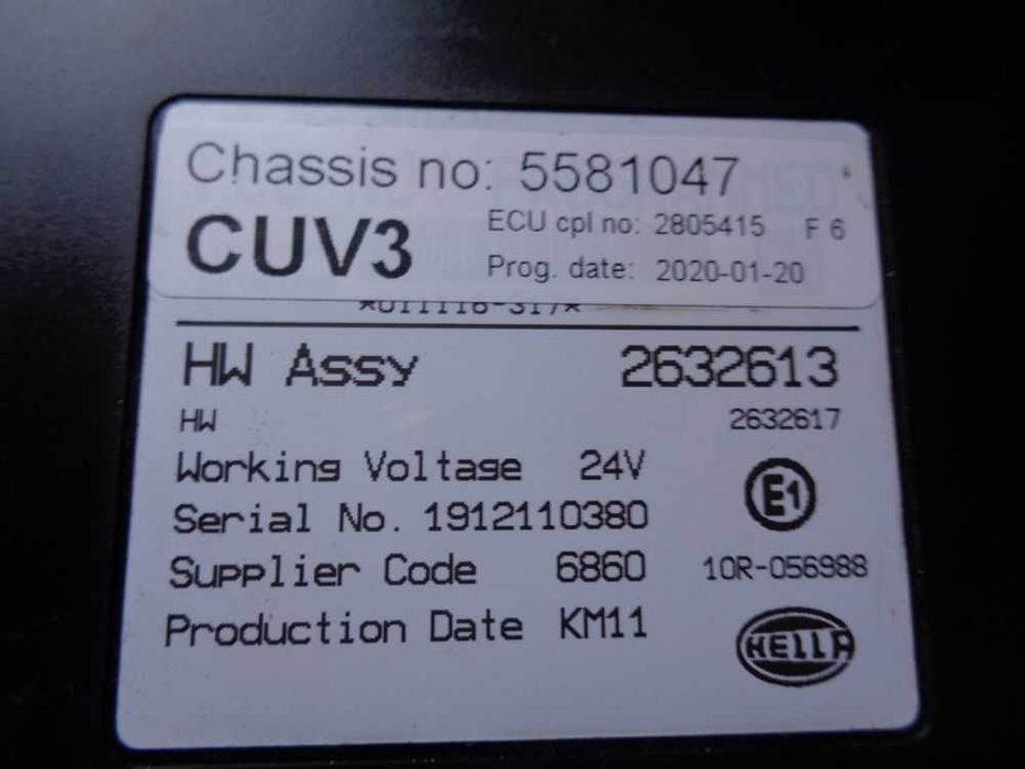 SCANIA NGS NTG Sterownik Świateł Vis CUV 2020r.