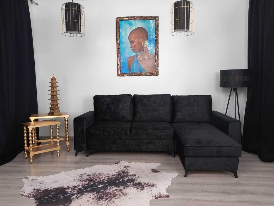 Narożnik Senator f-cja spania + dwa  pojemniki na pościel