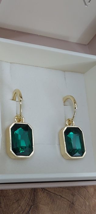 ZŁOTE kolczyki wiszące Stal nierdzewna