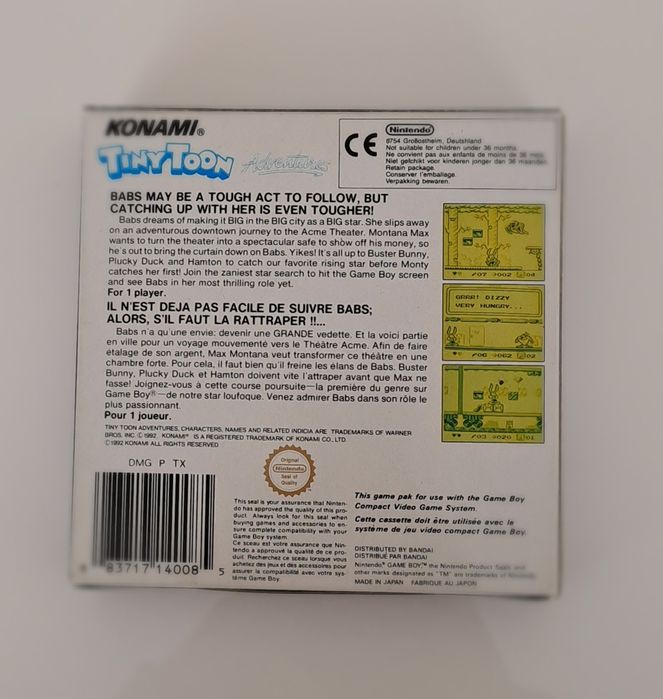 Tiny Toon Bab's Big Break - Game Boy (CIB)