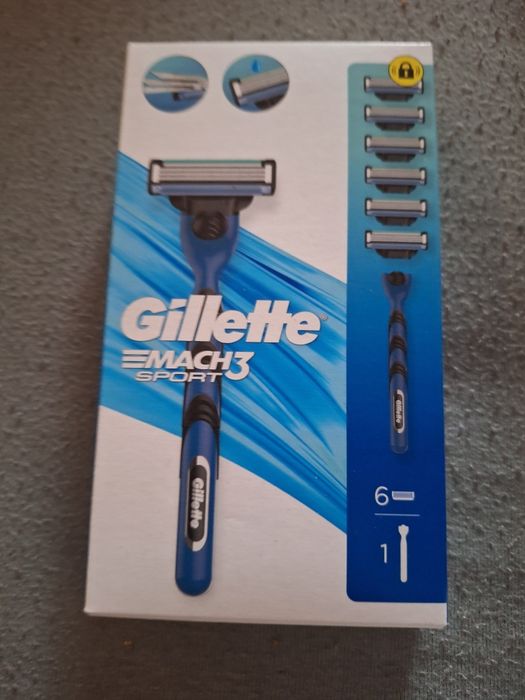 Gillette Mach3 Sport – maszynka + 6 wkładów | NOWA