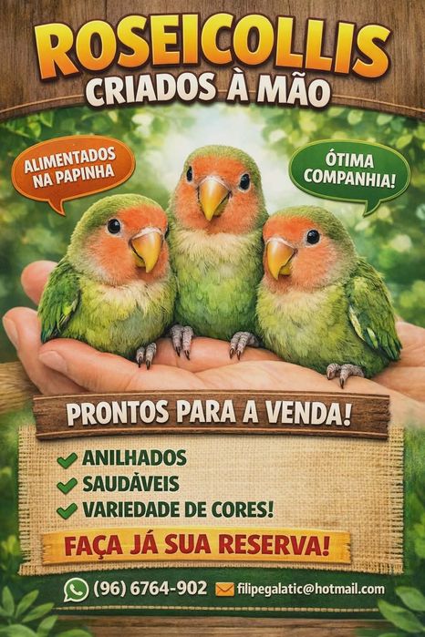 Roseicollis e caturras