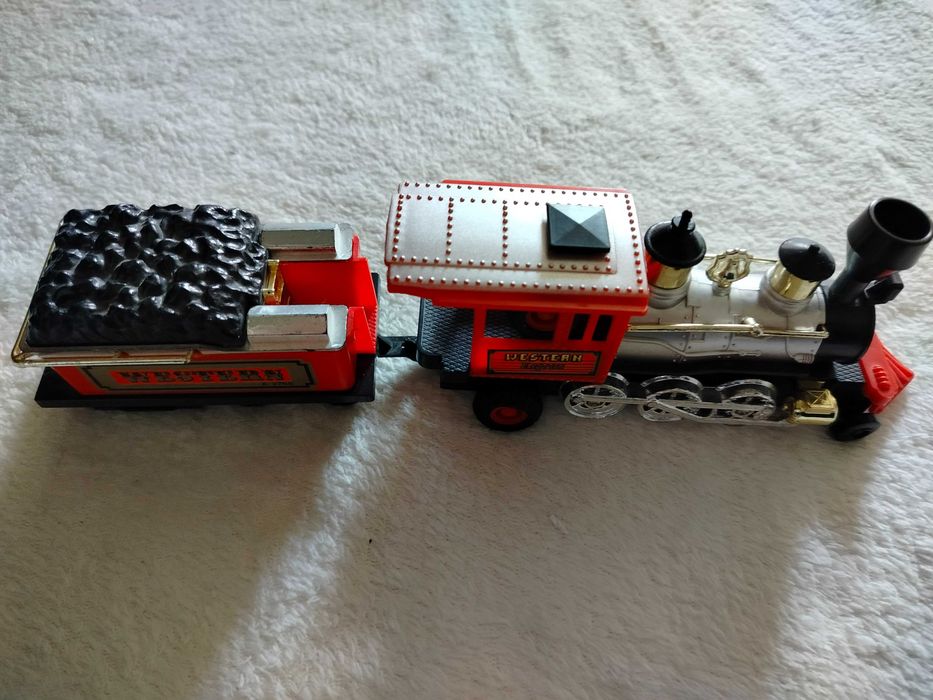 Zabawka z PRL lokomotywa parowóz  20 cm