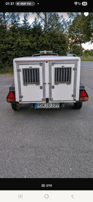 Przyczepka boks do przewozu psów