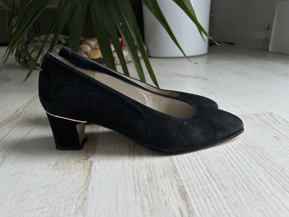 Pantofle buty na obcasie eleganckie Ceasarina r 39