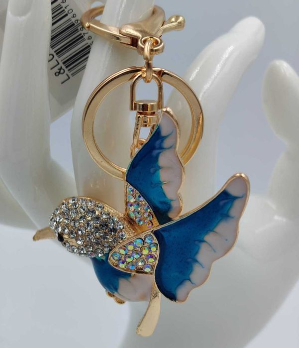 Błyszczący brelok cyrkoniowy koliber kryształki zawieszka do kluczy