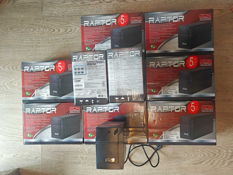 Джерело безперебійного живлення Powercom RPT-800A Schuko 800В 10шт.