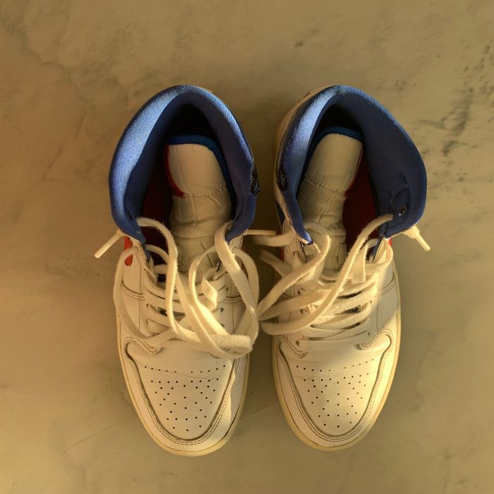 Nike Air Jordan 1 Retro Mid W White Red Royal Blue