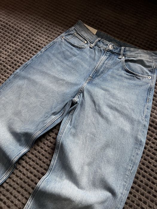 H&M (S/M) (W30/L32) Loose Fit Regular Jeans чоловічі джинси світлі штани джинсові