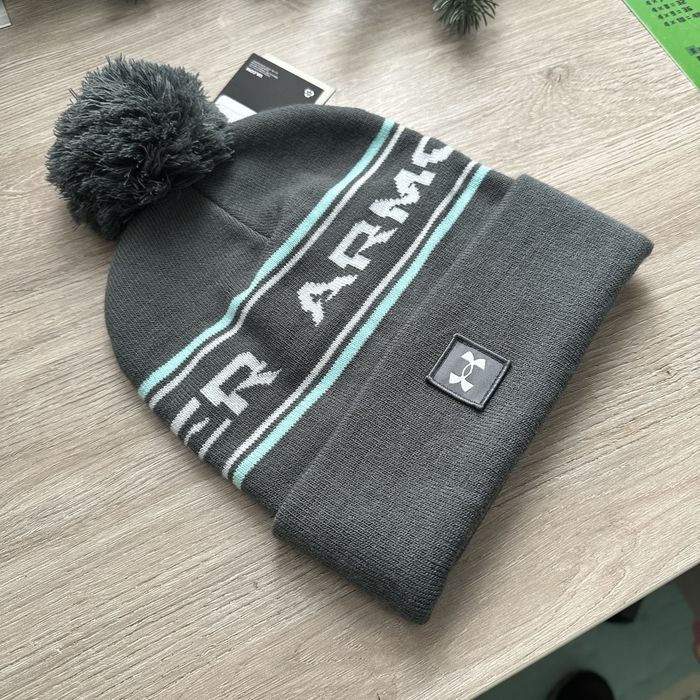 Шапка Under Armour Mens Halftime Pom Beanie Grey нова оригінал