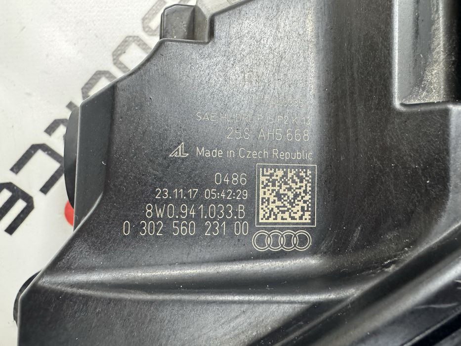 Фара Audi A4 B9 Full Led USA фари  ЛЕД 8W0 941 033 B / 8W0 941 034 B