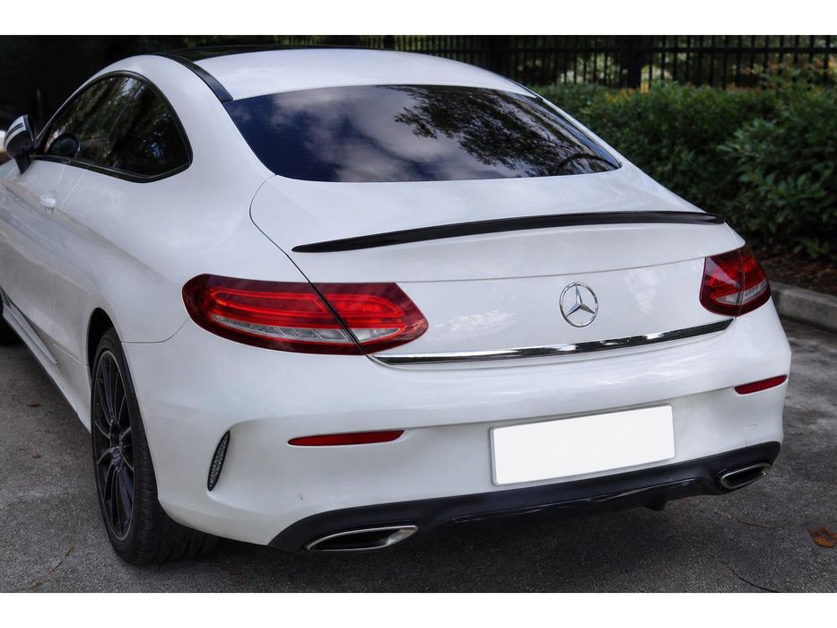 Mercedes C-сlass W205 Coupe Спойлер LIP (1234 Upgrade, чорний)