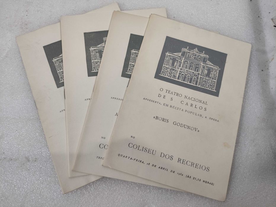 4 programas de ópera do Teatro S. carlos - anos 60