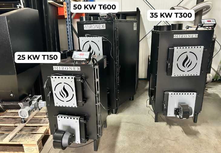 Piec nadmuchowy  25kW – mocny piec z okładziną szamotową , do 200m2