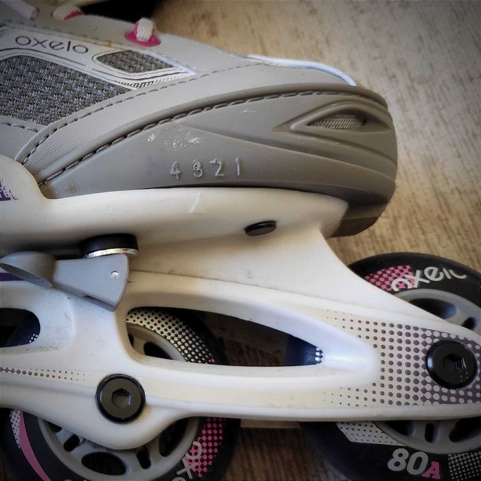 OXELO Inline Skates (Adjustable Size 35–38) + Bag + Protective Gear64173119147778123