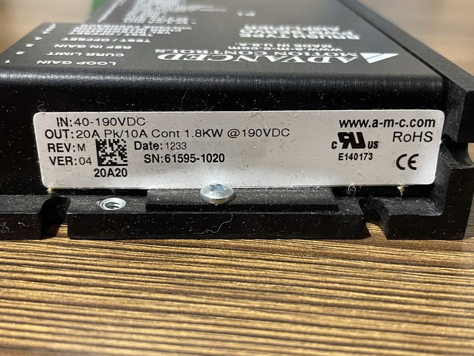 Электропривод постоянного тока Сервоусилитель Advanced 20A20