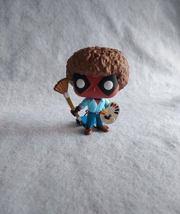 Funko pop Deadpool as Bob Ross