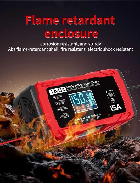 Зарядное 15А для LifePo4 12V с десульфатацией импульсное аккумулятор