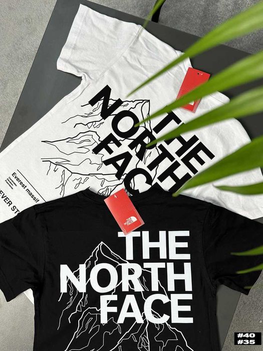 Футболка THE NORTH FACE Mountains • TNF Горы Чорна / Біла •  XS - XXL