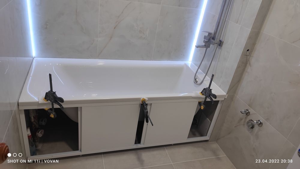 Екран для ванной 1500*560, 1700*560, и 1700*560мм