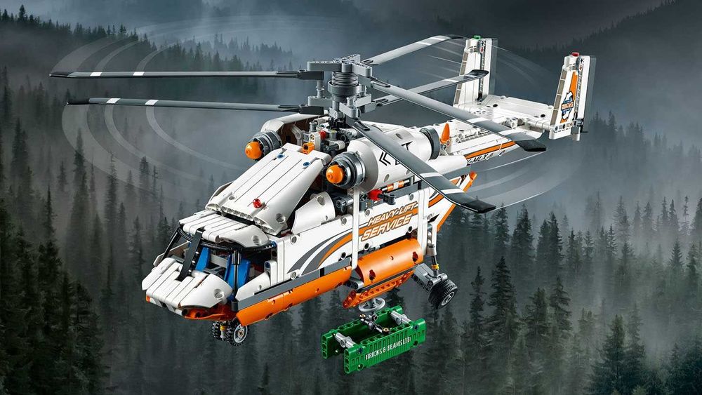 Lego Technic 42052 Heavy Lift Helicopter com motor Descontinuado Novo