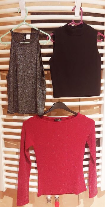 Trzy firmowe bluzeczki XS/S za 12zł