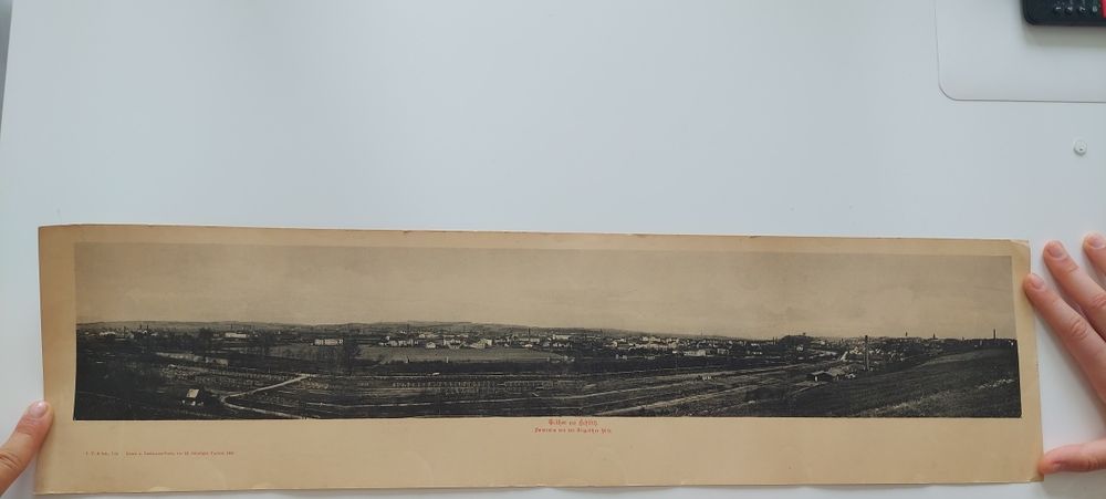 Pocztówka panoramiczna Cieszyn Tesin Teschen 1900 panorama