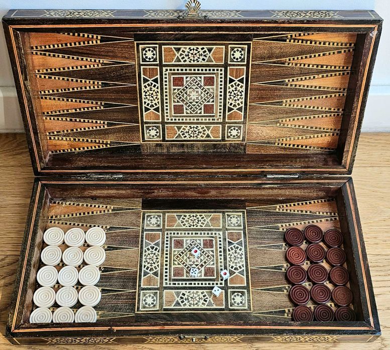 Jogo de gamão+tabuleiro xadrez
