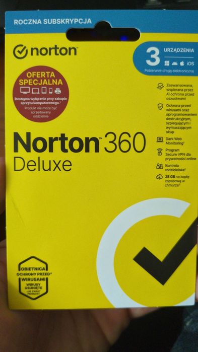 Roczna subskrypcja Norton 360 Deluxe