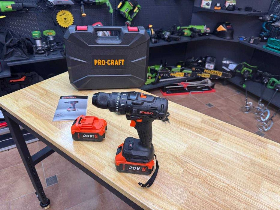 Шуруповерт Stromo 13 патрон + 2 Акумулятори 4.0Ah + Зарядка та кейс