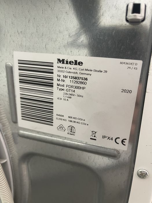 Професійна сушильна машина Miele PDR300HP