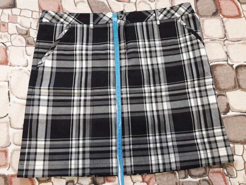 Юбка стрейч в клетку bpc, bonprix