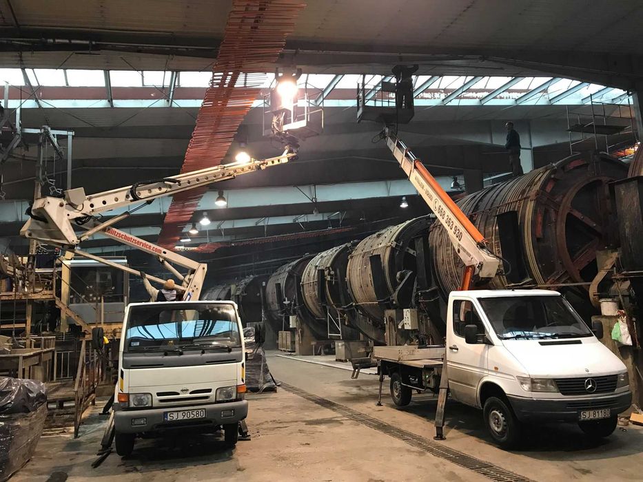 Zwyżki do 40 metrów, wynajem zwyżek, zwyżka, podnośnik koszowy 40m