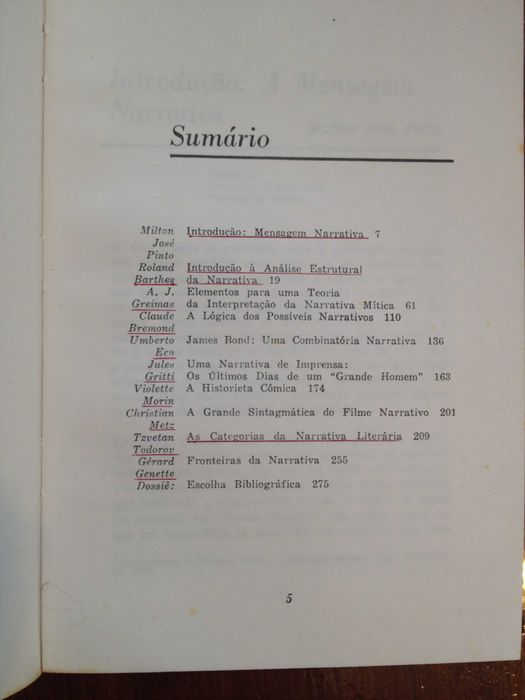 Análise estrutural da narrativa