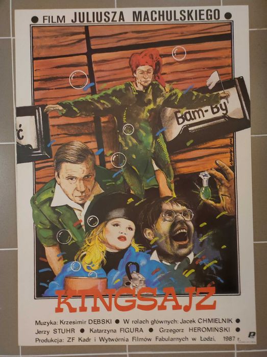 Plakat do cenionego polskiego filmu King Size Pągowski 1987r. oryginał