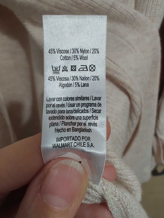 Basicowy kremowy wiskozowo bawełniany prążkowany kardigan z wełną