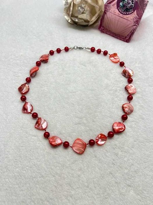 Naszyjnik muszle masa perłowa abalone summer elegancki chic glam 5