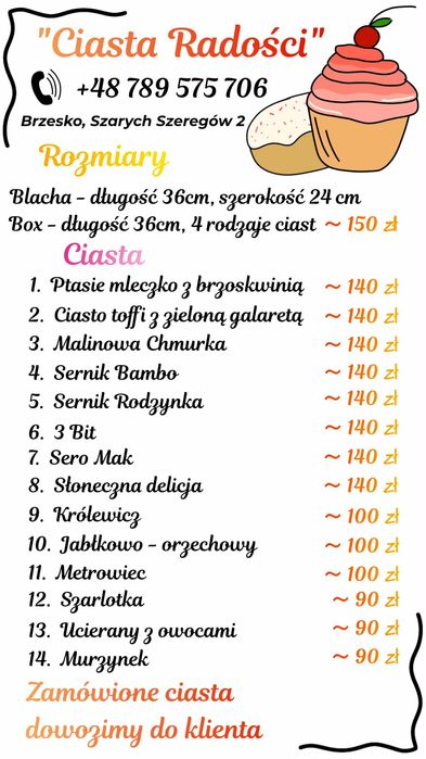 Ciasta na zamówienie