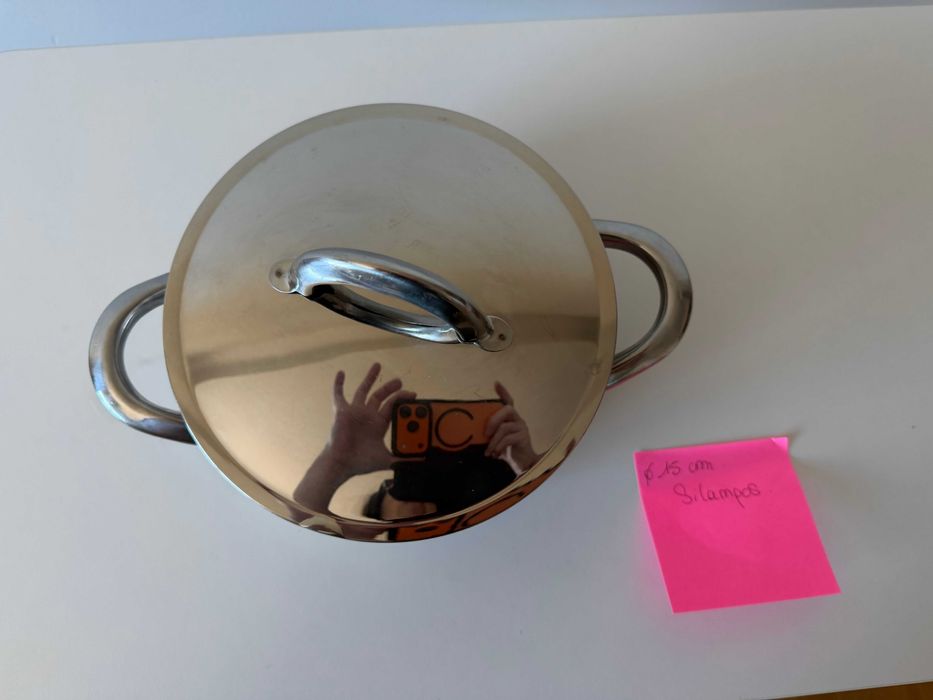 Panela Silampos inox 15 cm com tampa